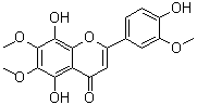 CAS # 99615-01-7, 5,8,4'-Trihydroxy-6,7,3'-trimethoxyflavone, Isothymonin, 5,8-Dihydroxy-2-(4-hydroxy-3-methoxyphenyl)-6,7-dimethoxy-4H-1-benzopyran-4-one