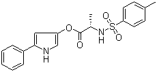 structure of CAS# 99740-00-8, 3-(N-Tosyl-L-alaninyloxy)-5-phenylpyrrole