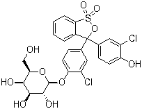 structure of CAS# 99792-79-7, Chlorophenol Red-beta-D-galactopyranoside